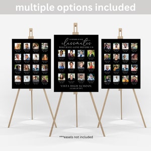 Class Reunion Memorial Poster Template Set to Honor Deceased Classmates, School Reunion, Memorial Poster Display, Remembrance Board