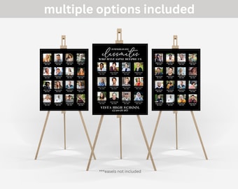 Class Reunion Memorial Poster Template Set to Honor Deceased Classmates, School Reunion, Memorial Poster Display, Remembrance Board
