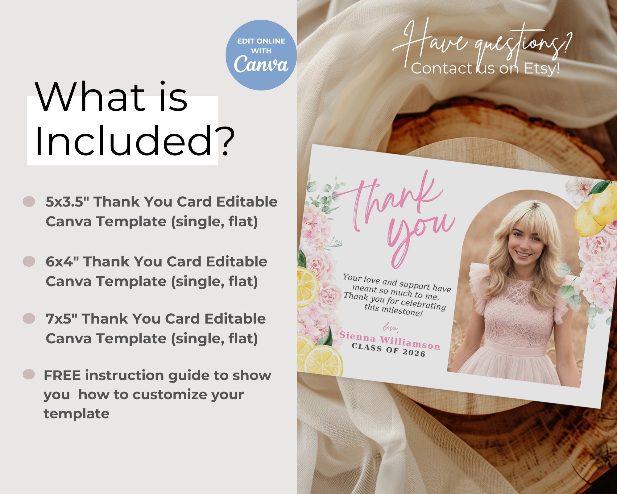 Thanks Fg Graduation Thank You Card Template, Freshly Graduated Theme, Grad ...