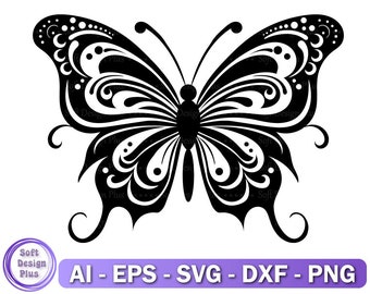 Butterfly Svg, Png, Cricut, Silhouette, Butterfly, DXF, Pdf, Cut File, Clipart