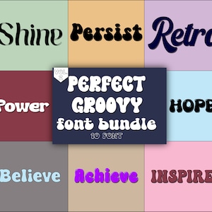 Groovy Font Bundle, Retro Alphabet Svg, Vintage Font, Groovy Alphabet, Retro Font Svg, Groovy ClipArt, Font Svg, Cricut, Groovy Font TTF