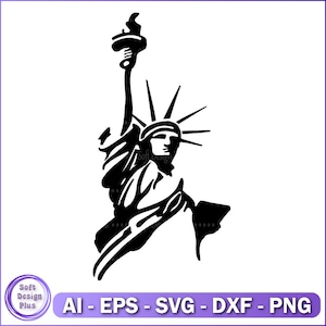 Freedom Svg para camisa, estátua da liberdade clipart, símbolo de Nova York, download digital, download instantâneo