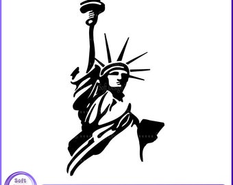 Statue de la liberté SVG : clipart symbole New York (téléchargement numérique)