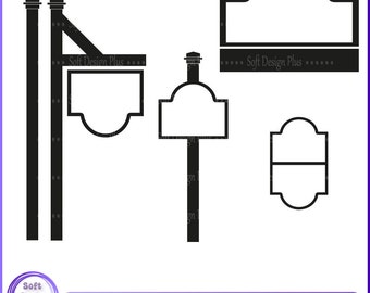 Road Sign SVG Clipart: Street Name Cut File (Digital Download)