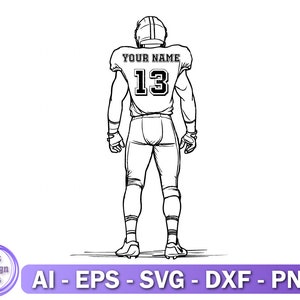 Svg de jogador de futebol, nome personalizado, nome de futebol svg, time de futebol, temporada de futebol, camisa de futebol, designs de sublimação
