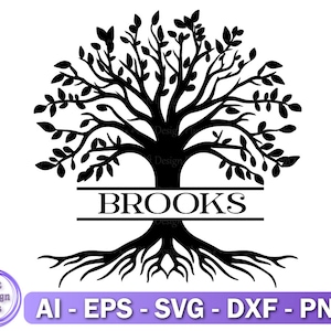Árvore genealógica Svg, Árvore da vida Svg, DXF, arquivos de corte para Cricut, clipart de árvore genealógica, download instantâneo, arquivo de corte para Cricut e Silhouette