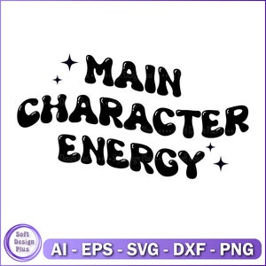 Personagem principal Energia SVG, motivação positiva, moletom, Cricut DIY, download digital, Cricut, silhueta, citação SVG