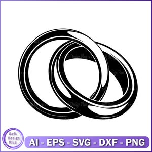Marriage Rings Svg , Ring Svg, Wedding Svg, Engagement Ring SVG,  Silhouette, Cricut file, SVG, vector file, Marriage Svg,