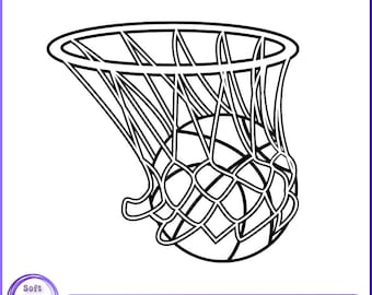 Basketball Hoop SVG: Cricut Silhouette Cut Files (Digital Download)