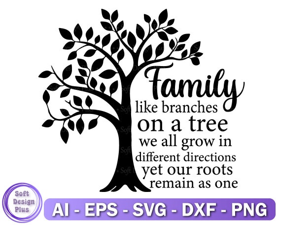 Family Tree Svg, Tree Of Life Svg, DXF, Cut Files For Cricut, Family Tree Clipart, Instant Download, Cut file for Cricut and Silhouette