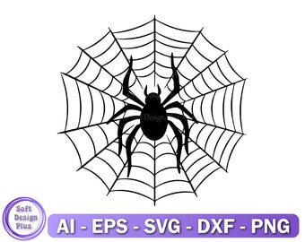 Spider SVG: Halloween Clipart, Cricut & Silhouette Cut Files (Digital Download)