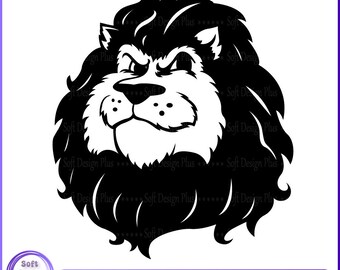 Lion SVG, Lion Head PNG, Lion Face DXF, Lion, Safari Animal