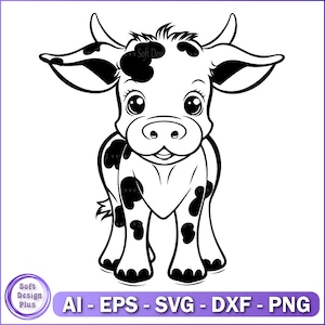 Cute Cow svg, cow svg, cricut, Baby Cow Svg, Cut file, Animal Svg, cut file, Cut Files for Cricut