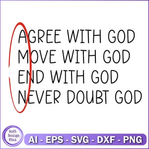 AMEN het eens zijn met God Met God bewegen Einde met God Twijfel nooit aan God