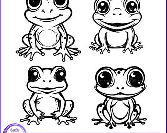 Frog Svg Bundle, baby Frog Svg Bundle, Cute frog SVG, Cute Animals Svg, Cut Files for Cricut