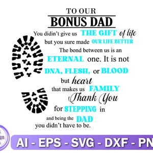 Zu unserem Bonus Dad You Made My Life Better svg, Vatertagssvg, Png, Bonus Dad svg, Vatertagssvg, Vaters svg, Cricut, Cut Datei