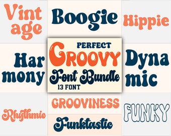 Groovy Font Bundle, Retro Alphabet Svg, Vintage Font, Groovy Alphabet, Retro Font Svg, Groovy ClipArt, Font Svg, Cricut, Groovy Font TTF