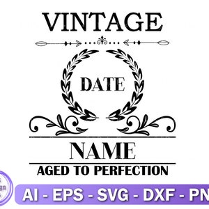 Vintage verouderd tot in de perfectie Svg, verjaardag Svg, sublimatieontwerp, Instant Download, Cut-bestand voor Cricut en Silhouette
