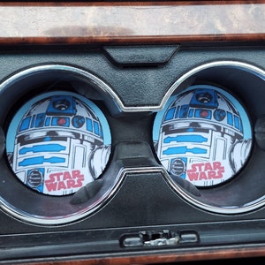 R2D2, Star Wars, Car Accessories, Car Decor, Car Coasters,Coaster, auto decor, gift for him, cup holder coaster, personalized coaster