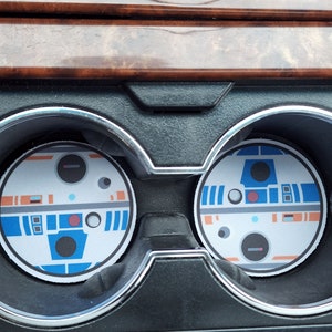 R2D2, BB8, Star Wars, Car Accessories, Car Decor, Car Coasters,Coaster, auto decor, gift for him, cup holder coaster, personalized coaster