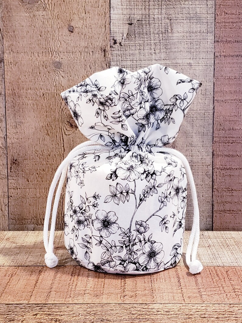 Black and White Floral Bathroom Decoration Fabric Toilet Etsy