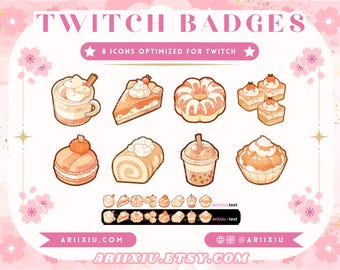 Pumpkin Spice Cafe Twitch Badges: Herbst Emotes (Digitaler Download)
