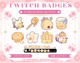 Insignias de Twitch de Honeybee: Insignias de suscripción de Queen Bee (descarga digital)