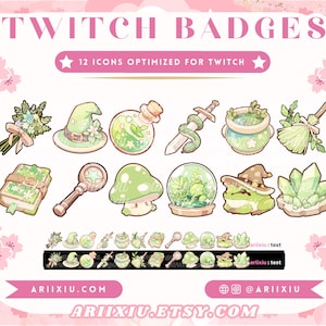 Waldhexen Badges: Magic Stream Sub/Bit Badges & Emotes (Digitaler Download)