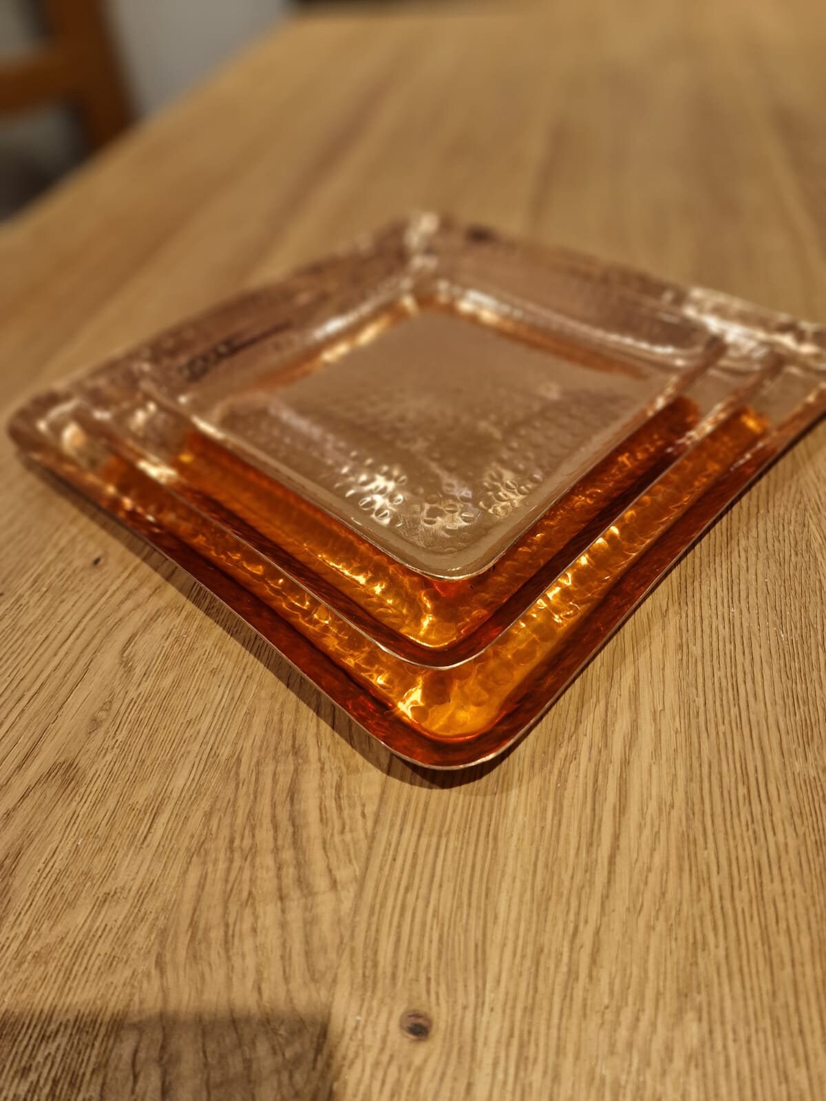 Handmade Pure Copper Square Tray, Serving Tray, Decorative Copper Tray, Large Copper Tray Etsy