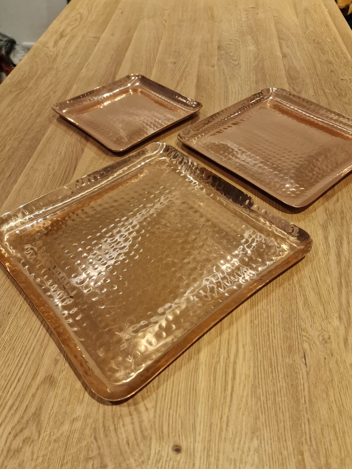 Handmade Pure Copper Square Tray, Serving Tray, Decorative Copper Tray, Large Copper Tray Etsy