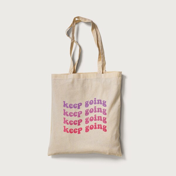 Tote Bag "Keep going" gradiente