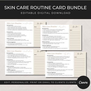 Skin Care Routine Bundle, Personalized Skincare Guide For Esthetician Clients, Skin Care Routine for Dry, Oily, Combination & Sensitive Skin