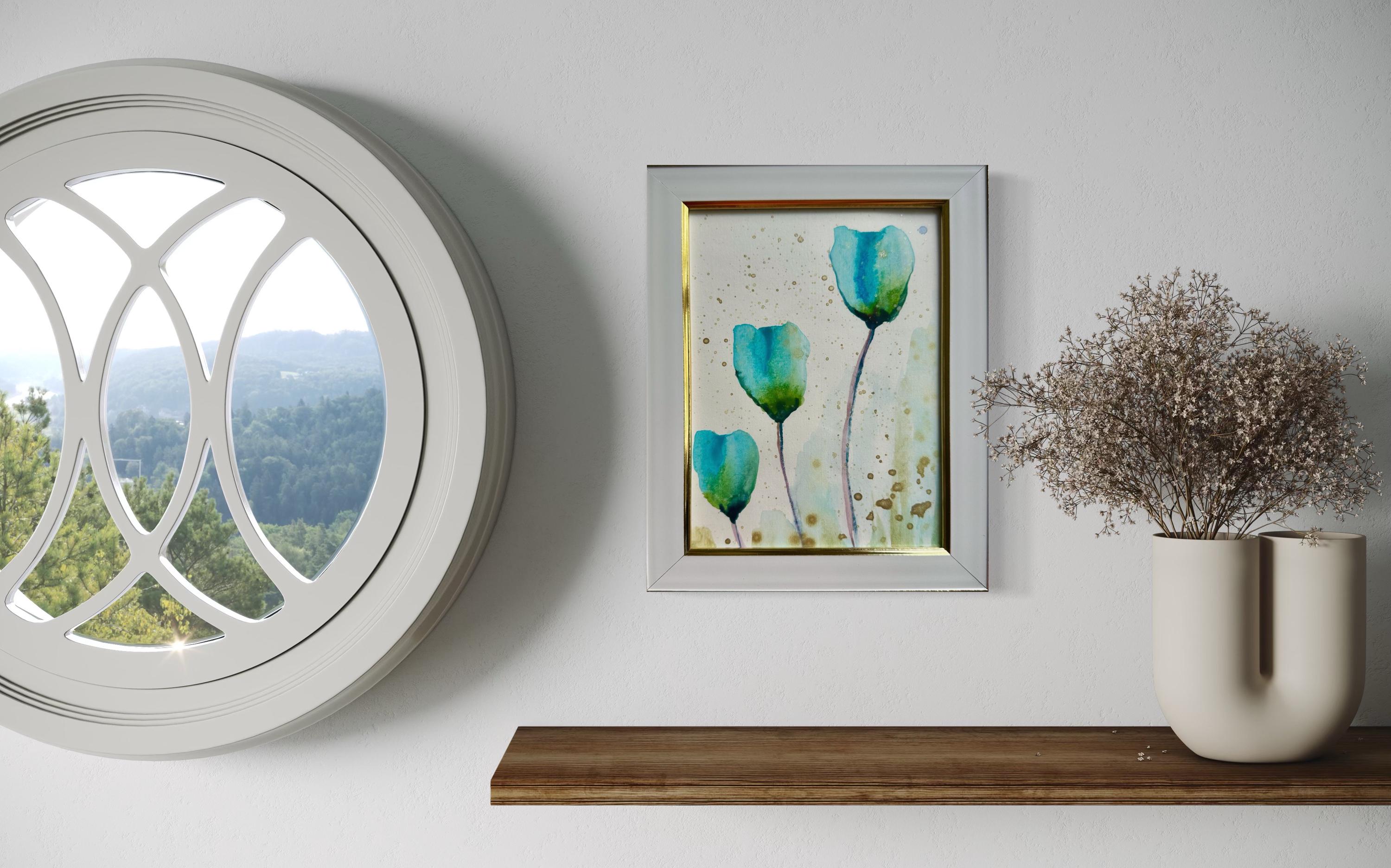 抽象水彩画 フレーム付き 日々のことk」 水彩画 抽象画 絵画 MarieK 通販 18419110｜Creema