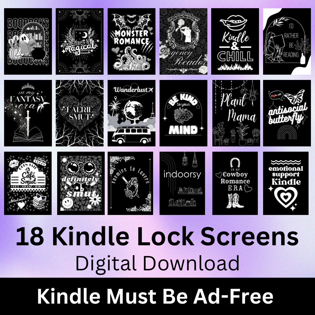 18 Kindle Paperwhite .EPUB Lock Screens/digital Download/ Etsy