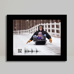 Soundwave Art QR Code, Custom Voice Recording Gift, Creative Personalized Gifts for Grandma, Grandpa, Grandparents, Gift for Mom From Kids