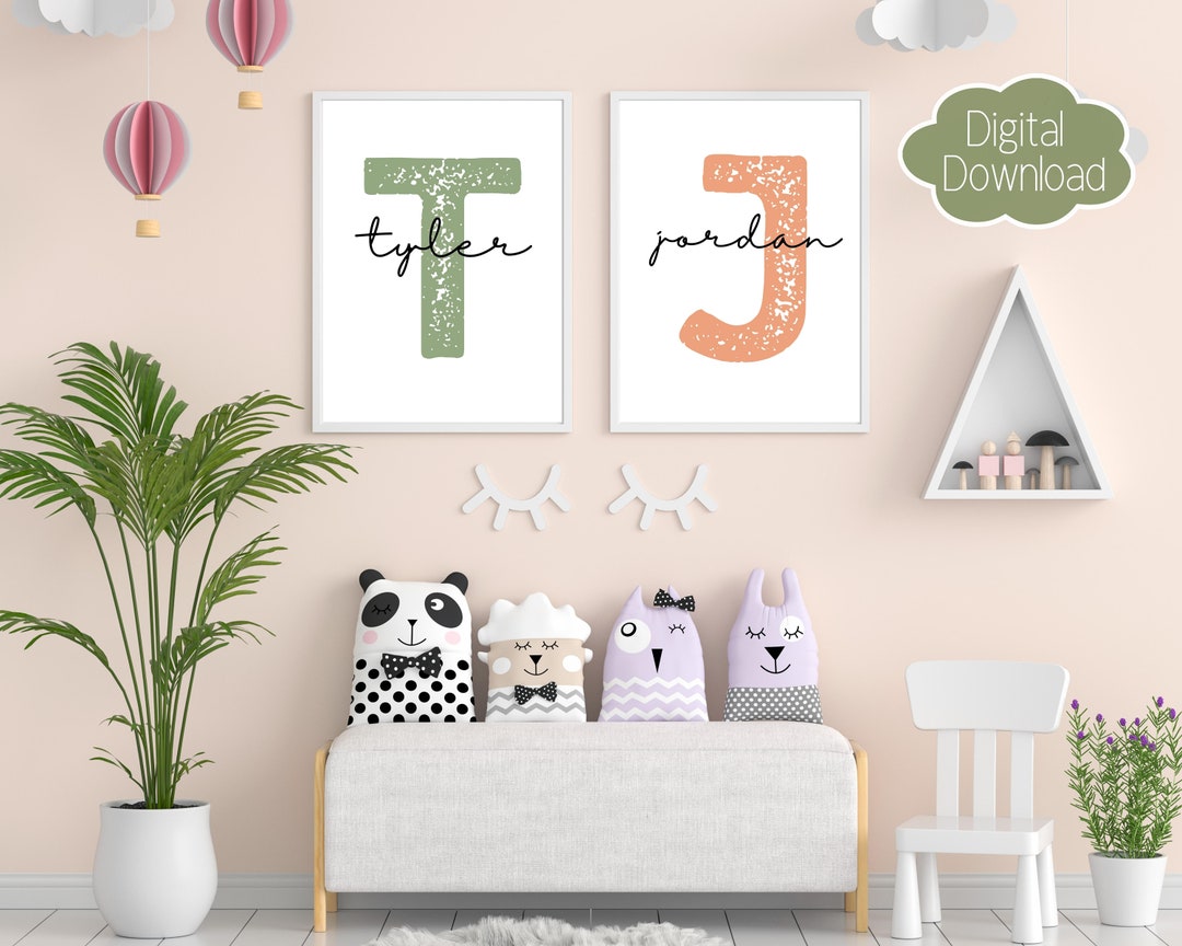 Creative Personalized Gifts for Baby, Name and Initial Custom Wall Art