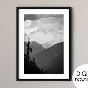 Landscape wall art print, Vintage wall art, Photography print, travel photography print, landscape photography, Himalaya print, India print