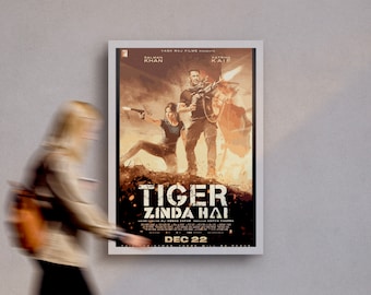 Tiger Zinda Hai Movie Poster, Desi Wall Art, Bollywood Movie
