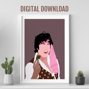 Don Filmplakat, Amitabh Bachchan Khaike Paan Banaras Wala, Hindi Film Skizze, Desi Wandkunst, Indisches Bollywood Filmplakat