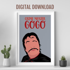 Crime Master Gogo movie poster sketch, Desi Wall art, Bollywood movie poster,  Indian film poster, Andaz Apna Apna Shakti Kapoor