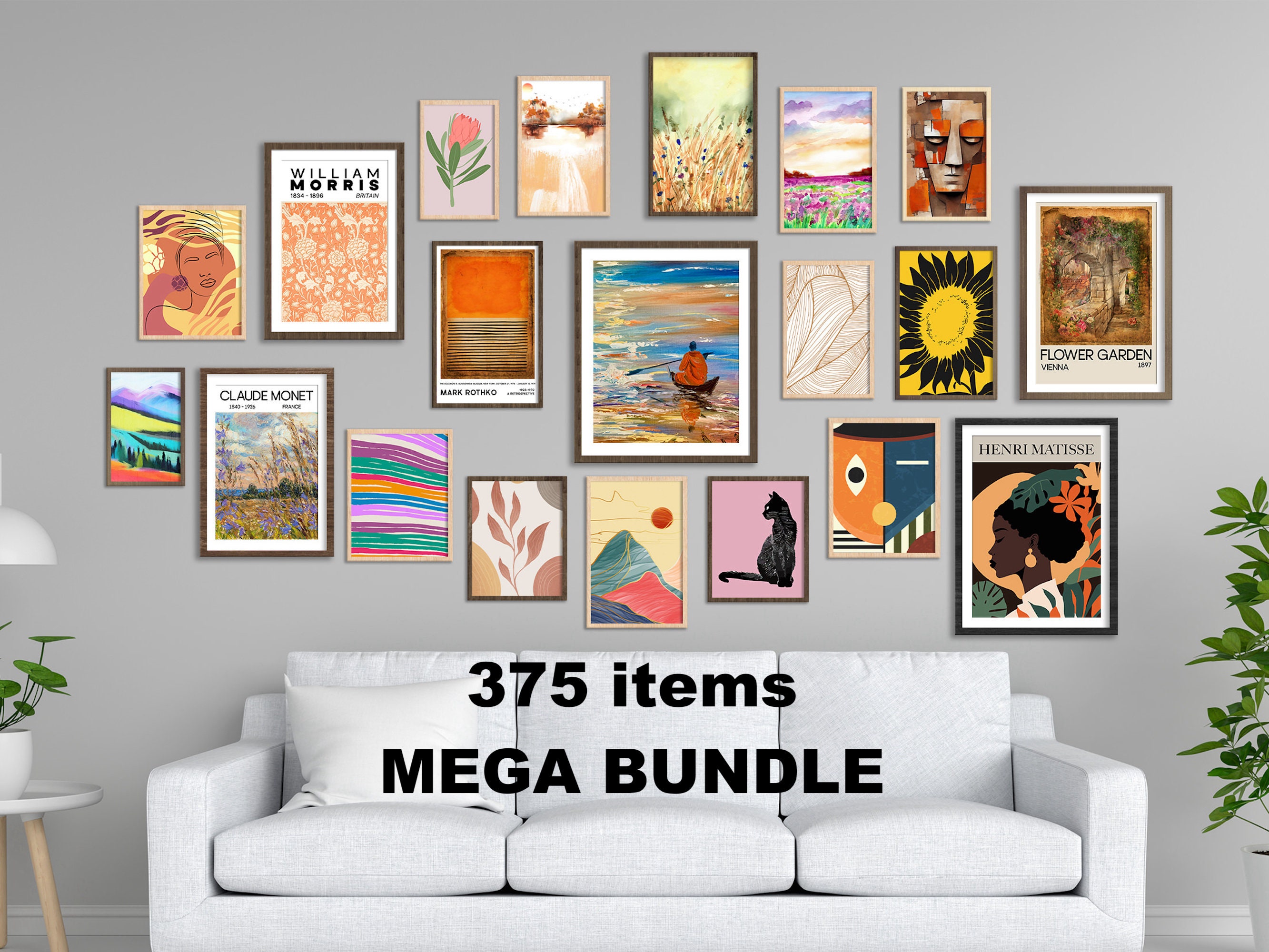 375 Printable Eclectic Wall Art, Eclectic MEGA BUNDLE Gallery Wall Set  Prints, Gallery Wall Collage, Maximalist Home Decor, Airbnb Wall Art - Etsy