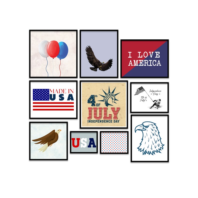 4th of July Art Mega Bundle Set of 44 Prints Fourth of July Etsy