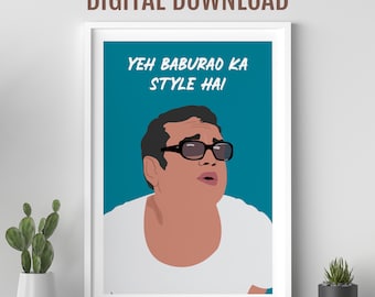 Yeh Baburao Ka Style Hai, Hera Pheri Movie Poster, Paresh Rawal