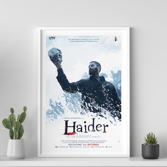 Haider Movie Poster, Shahid Kapoor, Desi Wall Art, Bollywood Movie Poster,  Desi Art Print, Old Bollywood Print, Indian Film Poster - Etsy