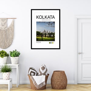 Victoria memorial in Kolkata, Cityscape, Kolkata poster, India Poster, India Photo, Printable wall art, Travel poster, City poster image 6