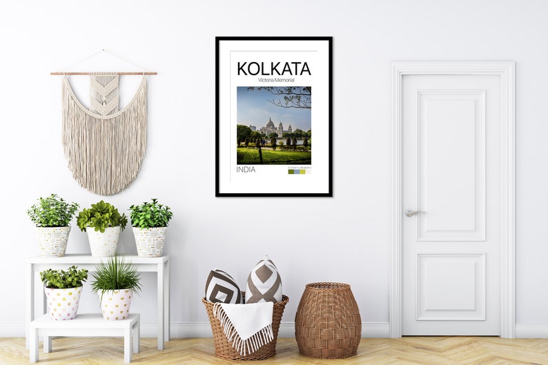 Victoria memorial in Kolkata, Cityscape, Kolkata poster, India Poster, India Photo, Printable wall art, Travel poster, City poster image 6