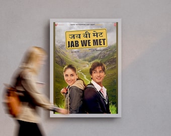 Buy Jab We Met Movie Poster, Desi Wall Art, Bollywood Movie Poster