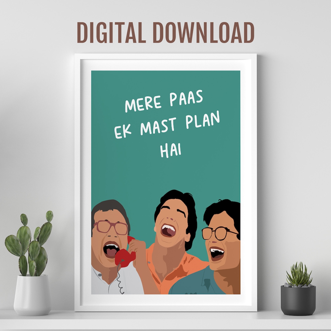 Hera Pheri Movie Poster, Mere Pass Ek Mast Plan Hai, Unique Gift