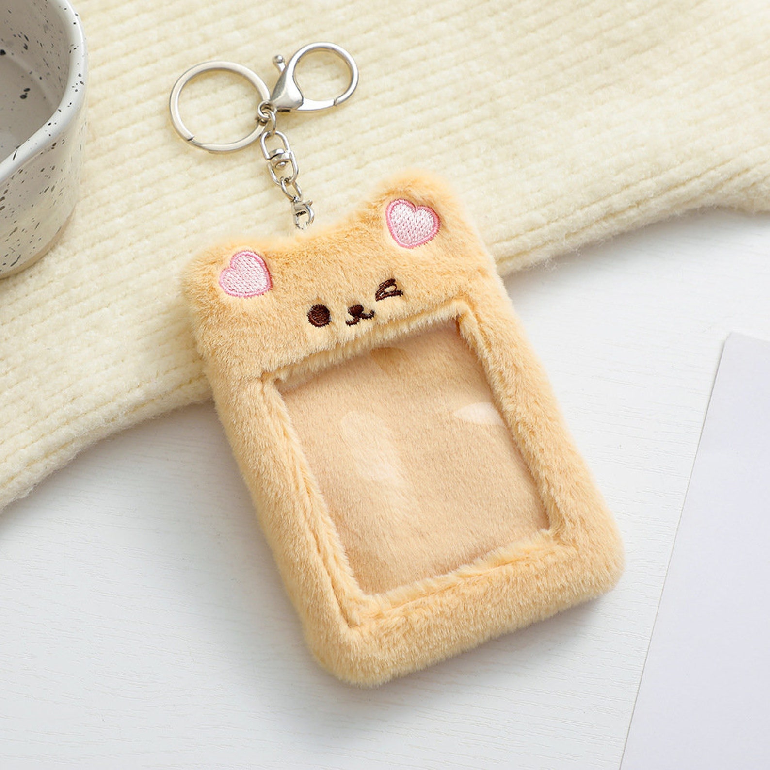 KPOP Plush Photocard Holder/keychain Kawaii Bear and Rabbit Etsy UK
