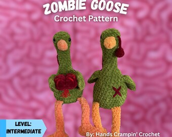 Spooky Goose: Zombie Goose Edition | Crochet Pattern | Hands Crampin' Crochet